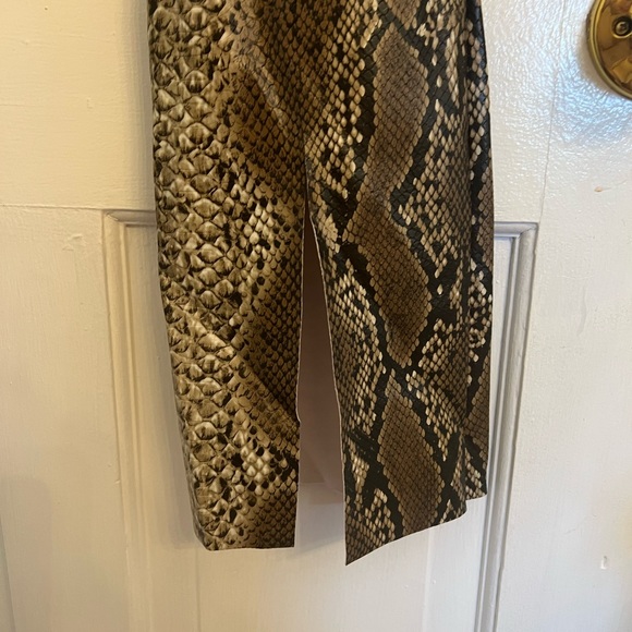 Faux Leather Snake Print Split Flare Pants & bralette - Picture 3 of 8